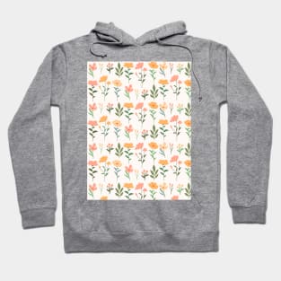 Pastel Colors Modern Floral Pattern Hoodie